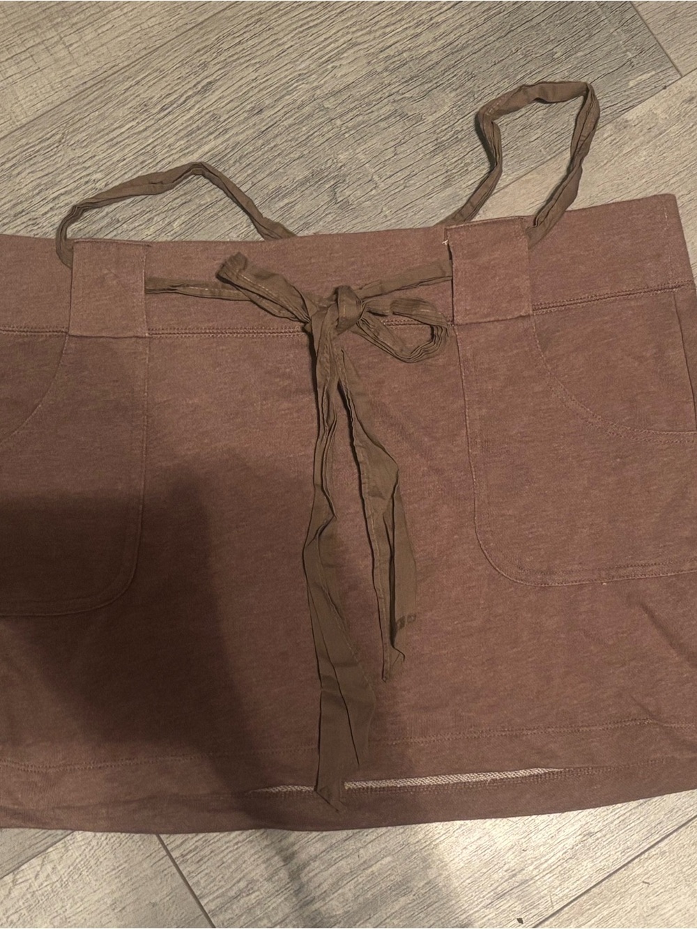 Merona Brown Tie-Front Mini Skirt